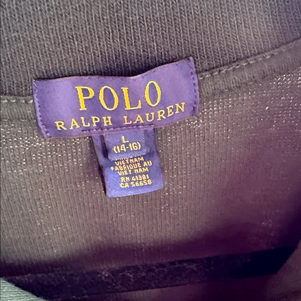 Polo Ralph Lauren Boys Forest Green Half Zip-Up Sweater 14-16